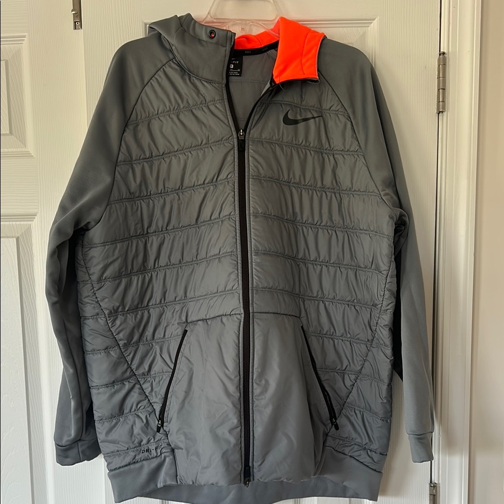 Nike Gray and Orange Performance Jacket